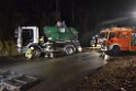 Container LKW umgestuerzt Koeln Brueck Bruecker- Dellbruecker Mauspfad P528